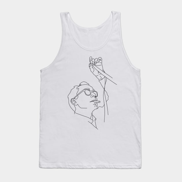 Jean-Luc Godard minimal line drawing Tank Top by frndpndrlc